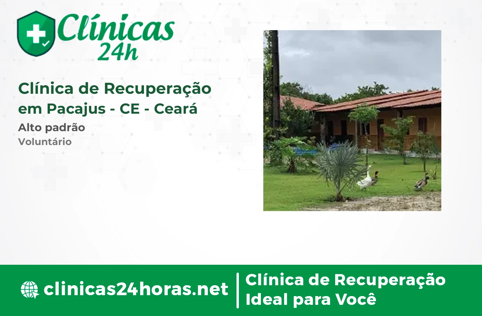 Clínica de Recuperação em Pacajus Masculina