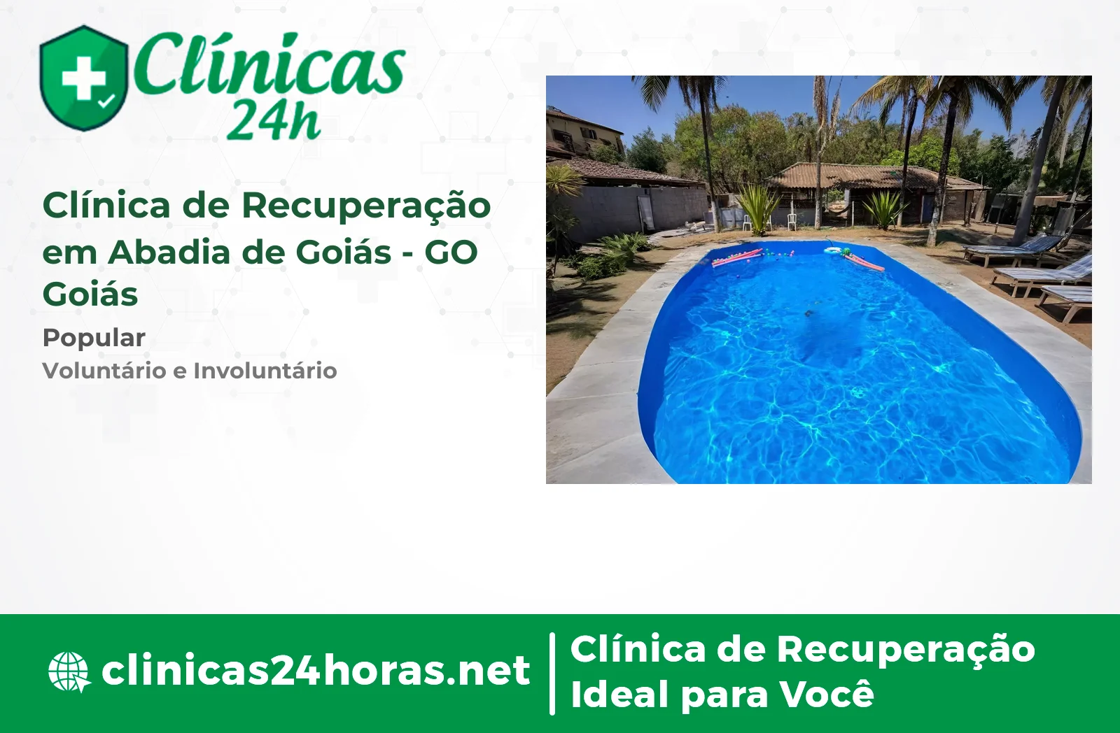 Clínica de Recuperação em Abadia de Goiás Masculina