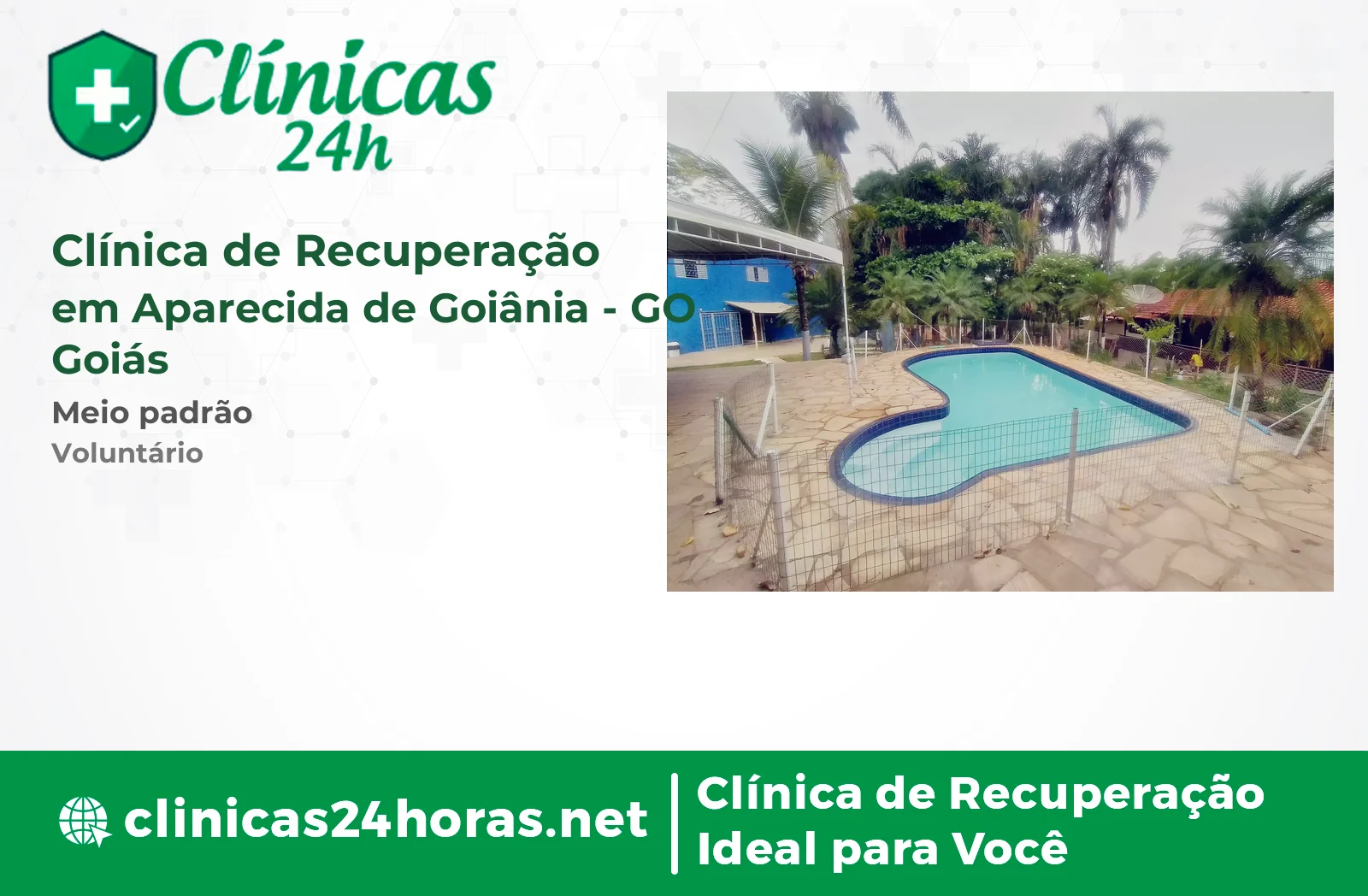 Clínica de Recuperação em Aparecida de Goiânia Masculina