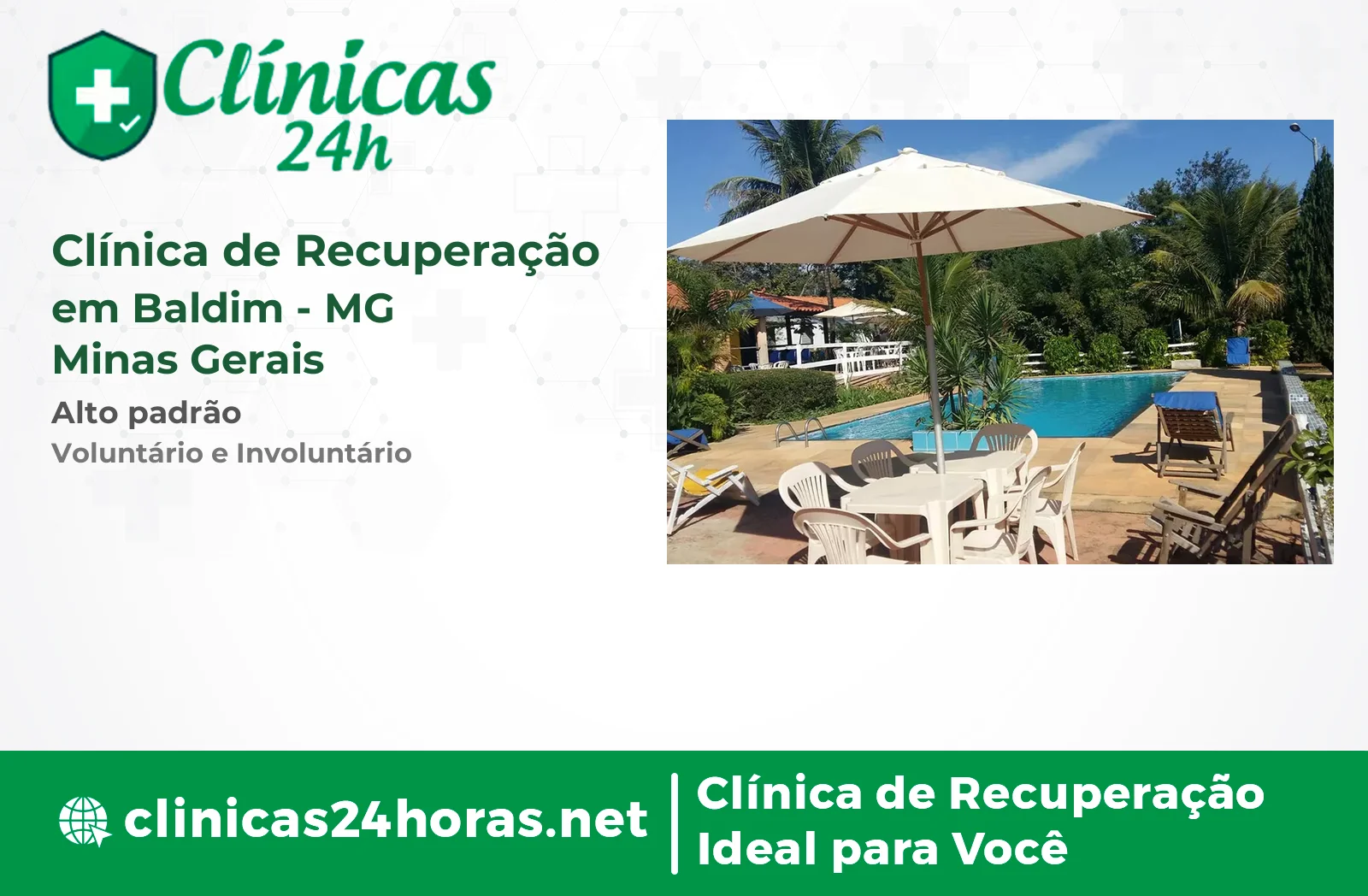 Clínica de Recuperação em Baldim Masculina