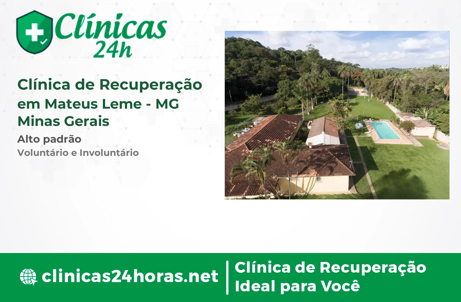 Clínica de Recuperação em Mateus Leme Masculina