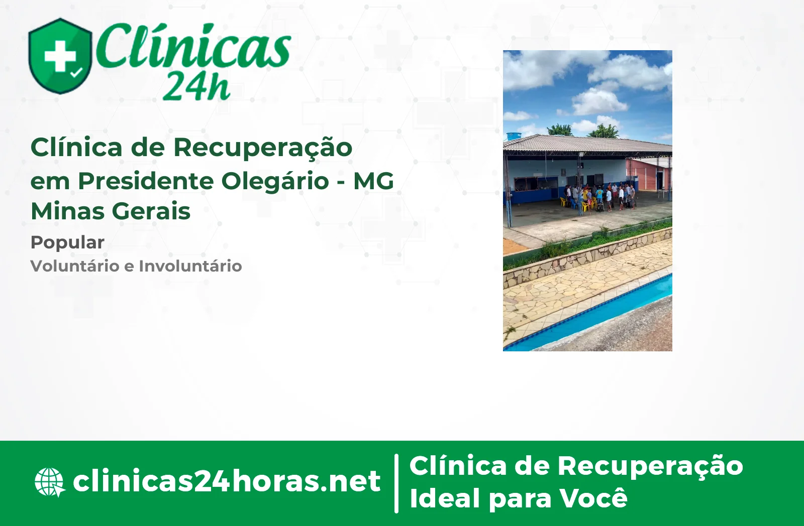 Clínica de Recuperação em Presidente Olegário Masculina 5