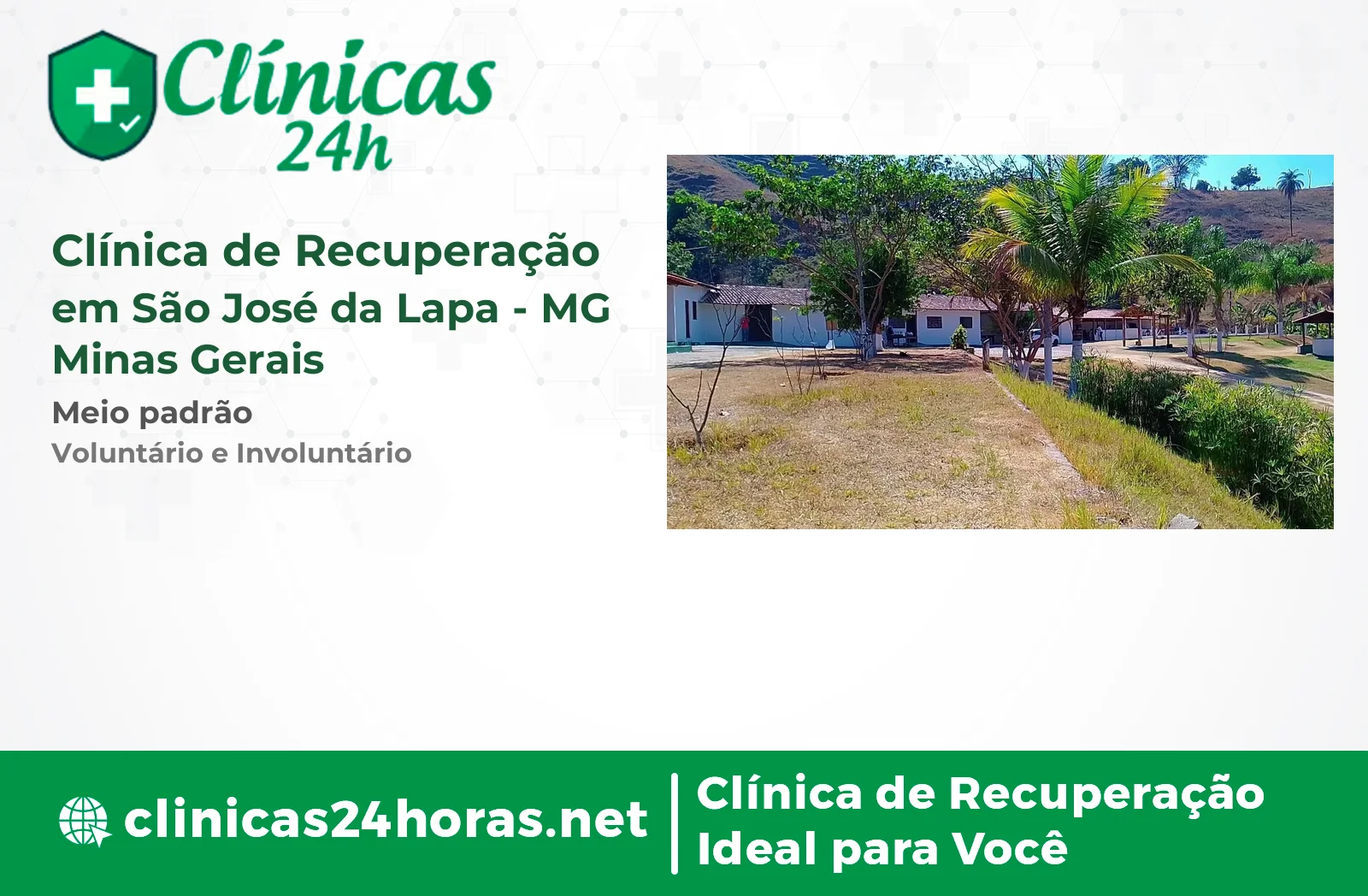 Clínica de Recuperação em São José da Lapa Masculina