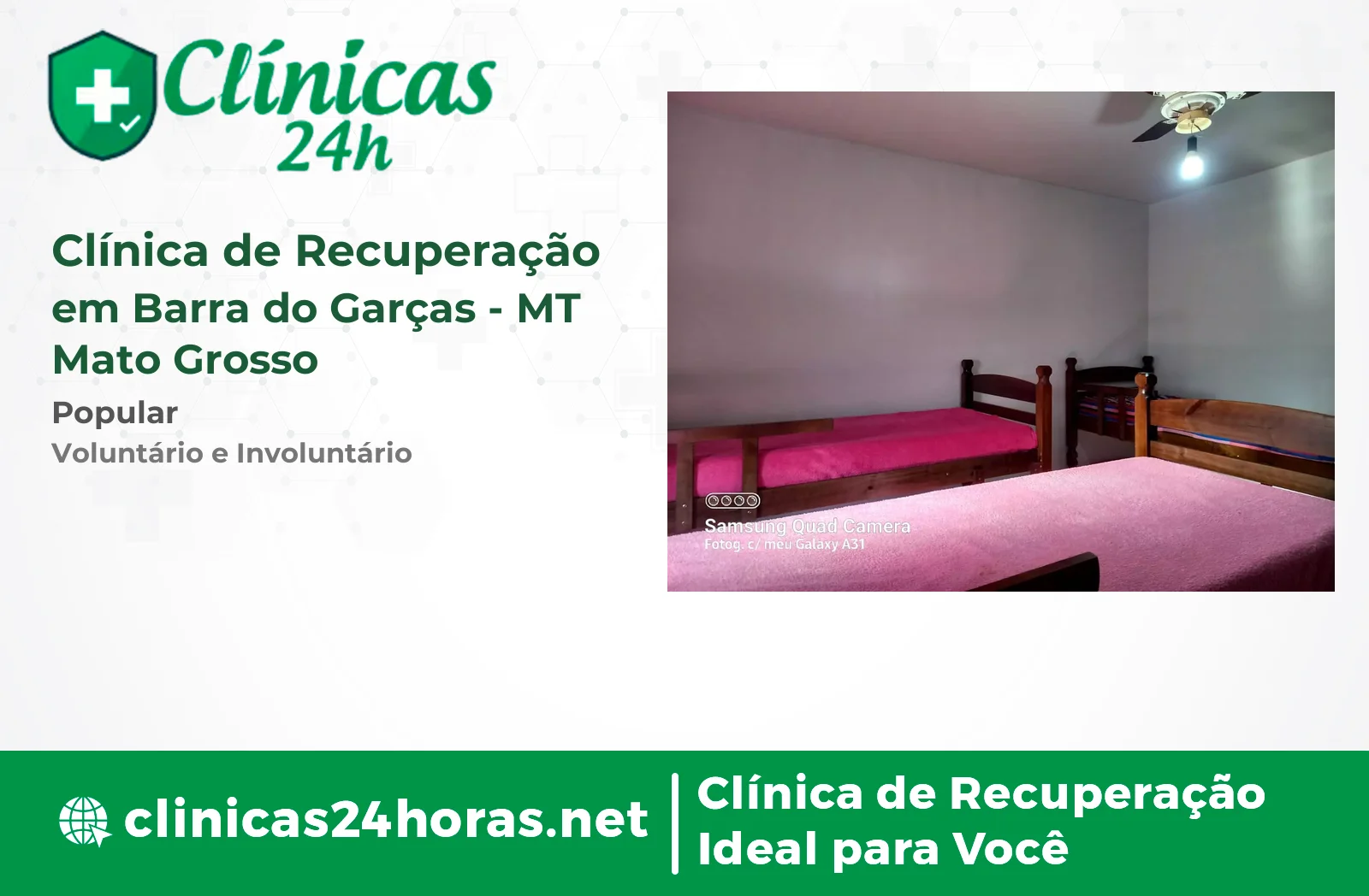 Clínica de Recuperação em Barra do Garças Feminina