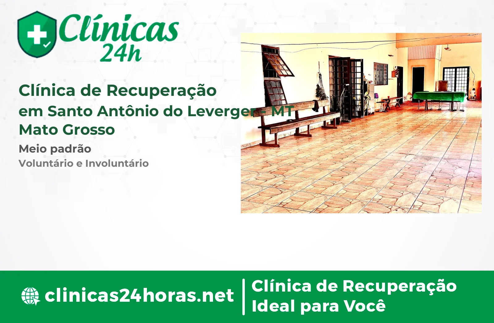 Clínica de Recuperação em Santo Antônio do Leverger Masculina