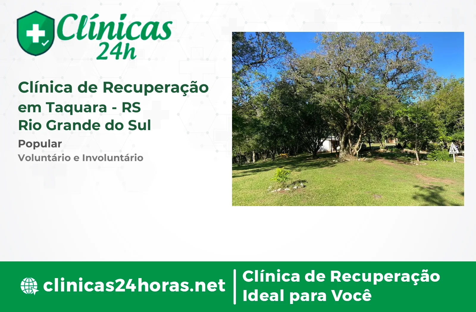 Clínica de Recuperação em Taquara Masculina