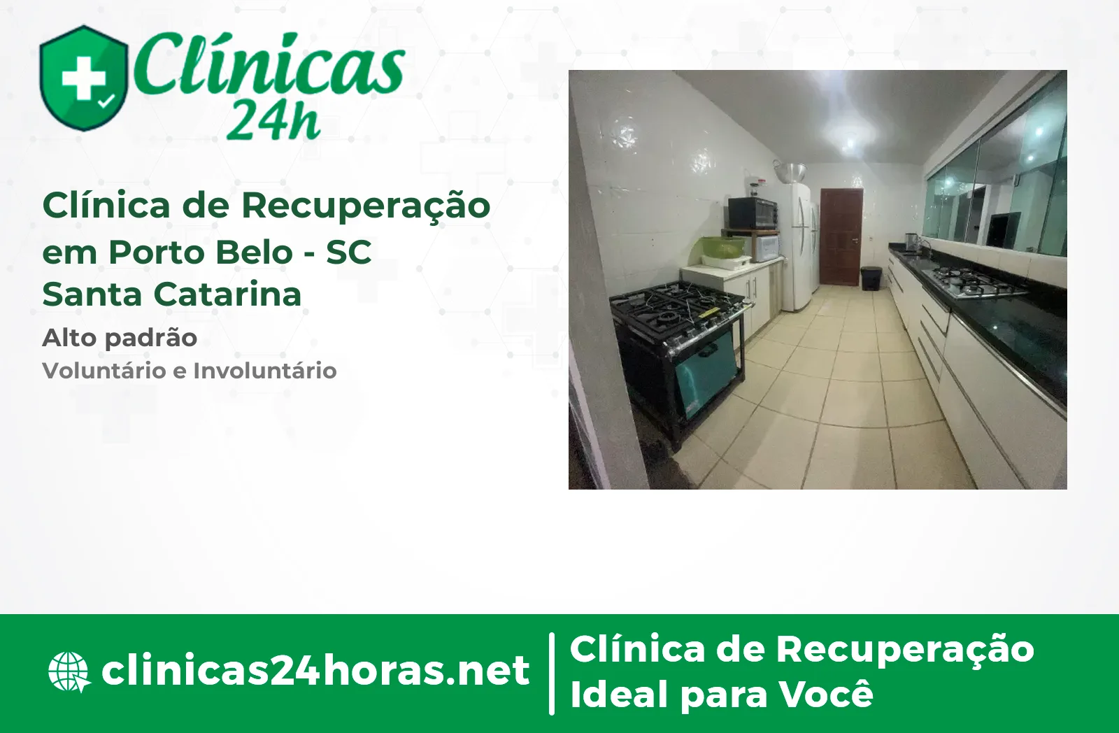Clínica de Recuperação em Porto Belo Masculina