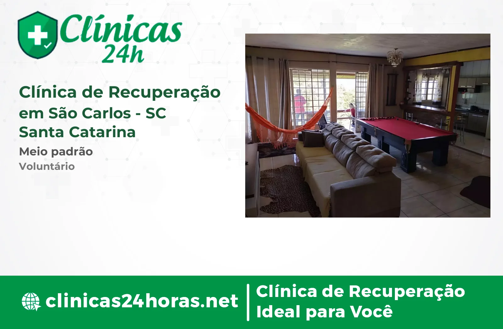 Clínica de Recuperação em São Carlos Masculina