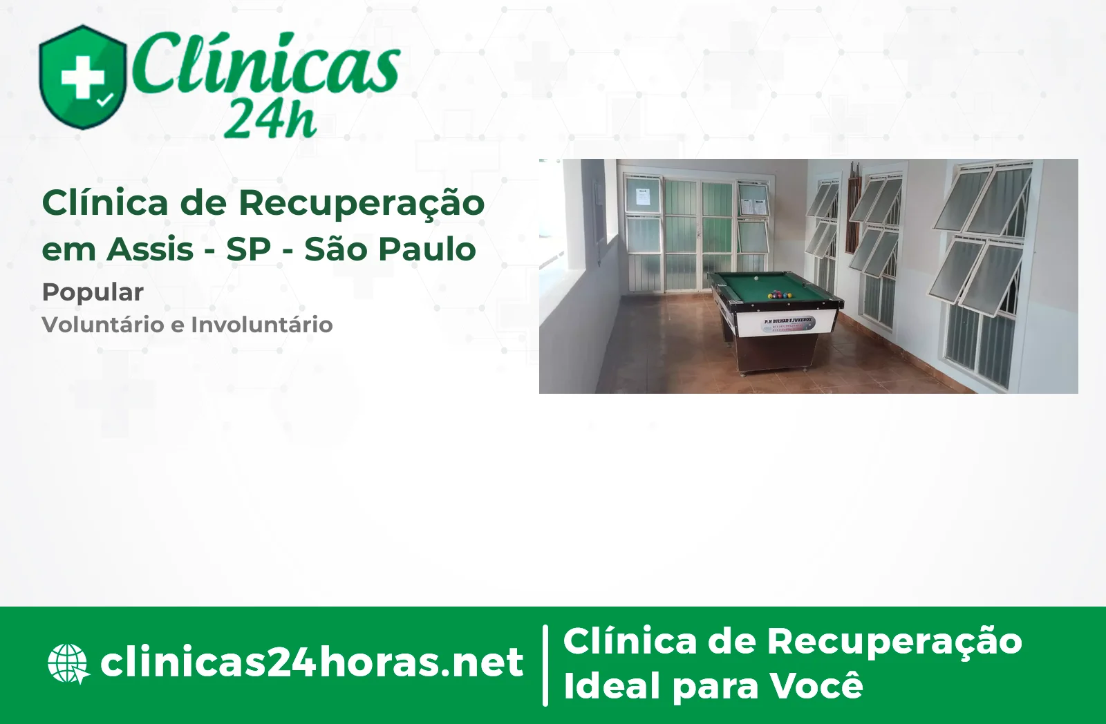 Clínica de Recuperação em Assis Masculina 3