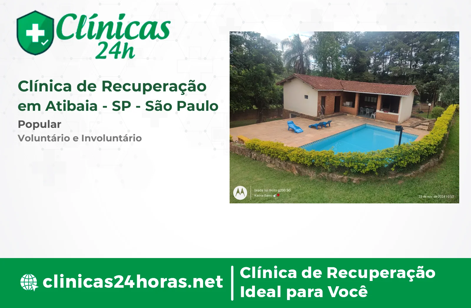 Clínica de Recuperação em Atibaia Masculina