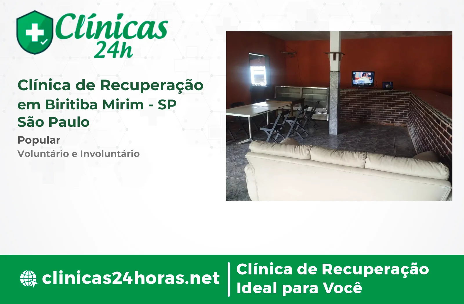 Clínica de Recuperação em Biritiba Mirim Masculina
