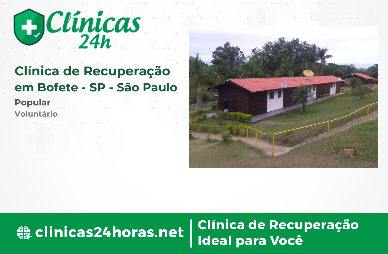 Clínica de Recuperação em Bofete Masculina