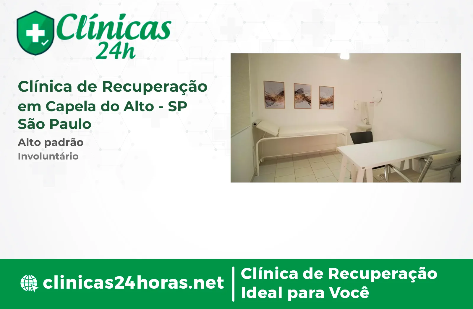 Clínica de Recuperação em Capela do Alto Masculina