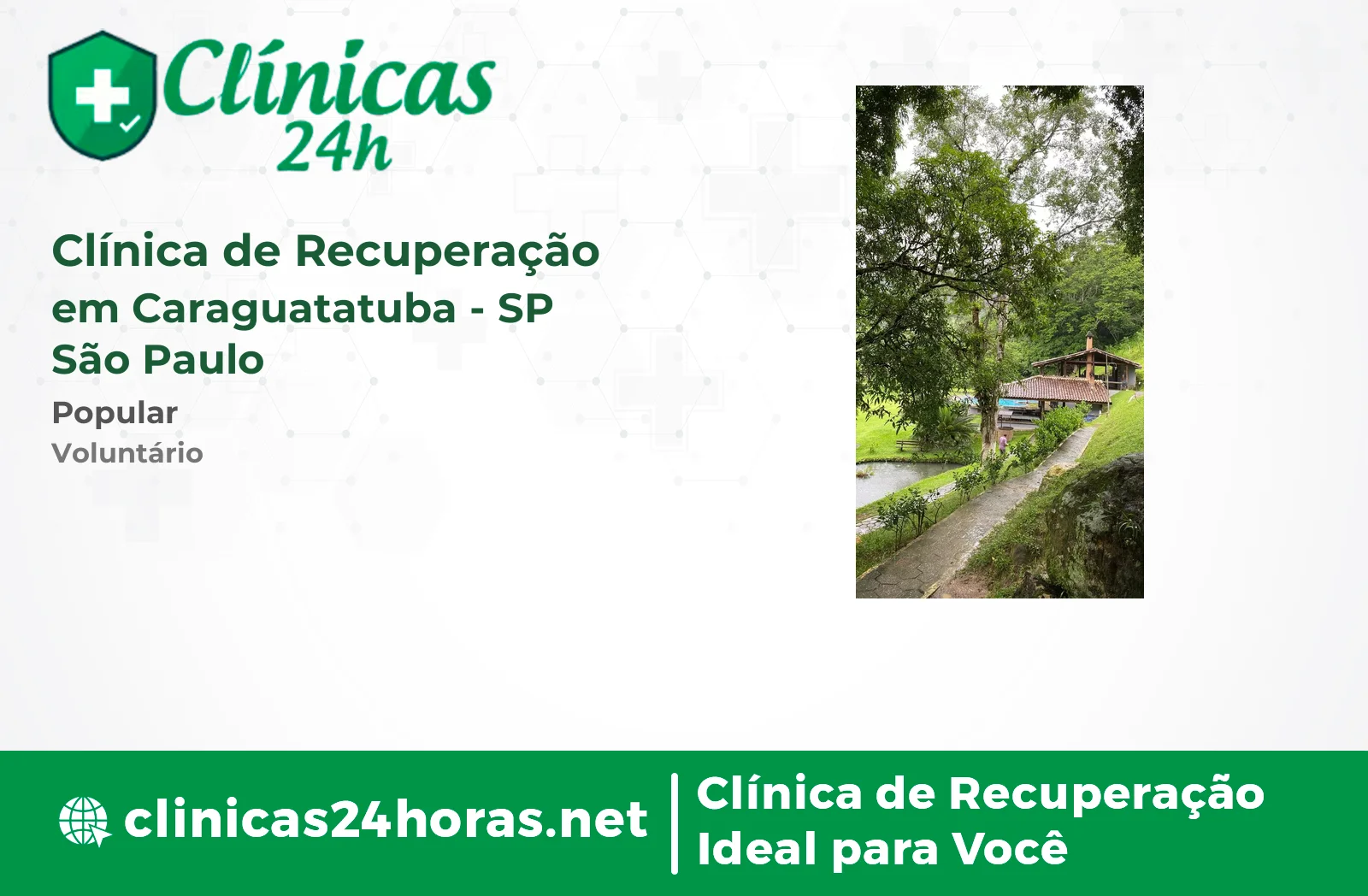 Clínica de Recuperação em Caraguatatuba Masculina