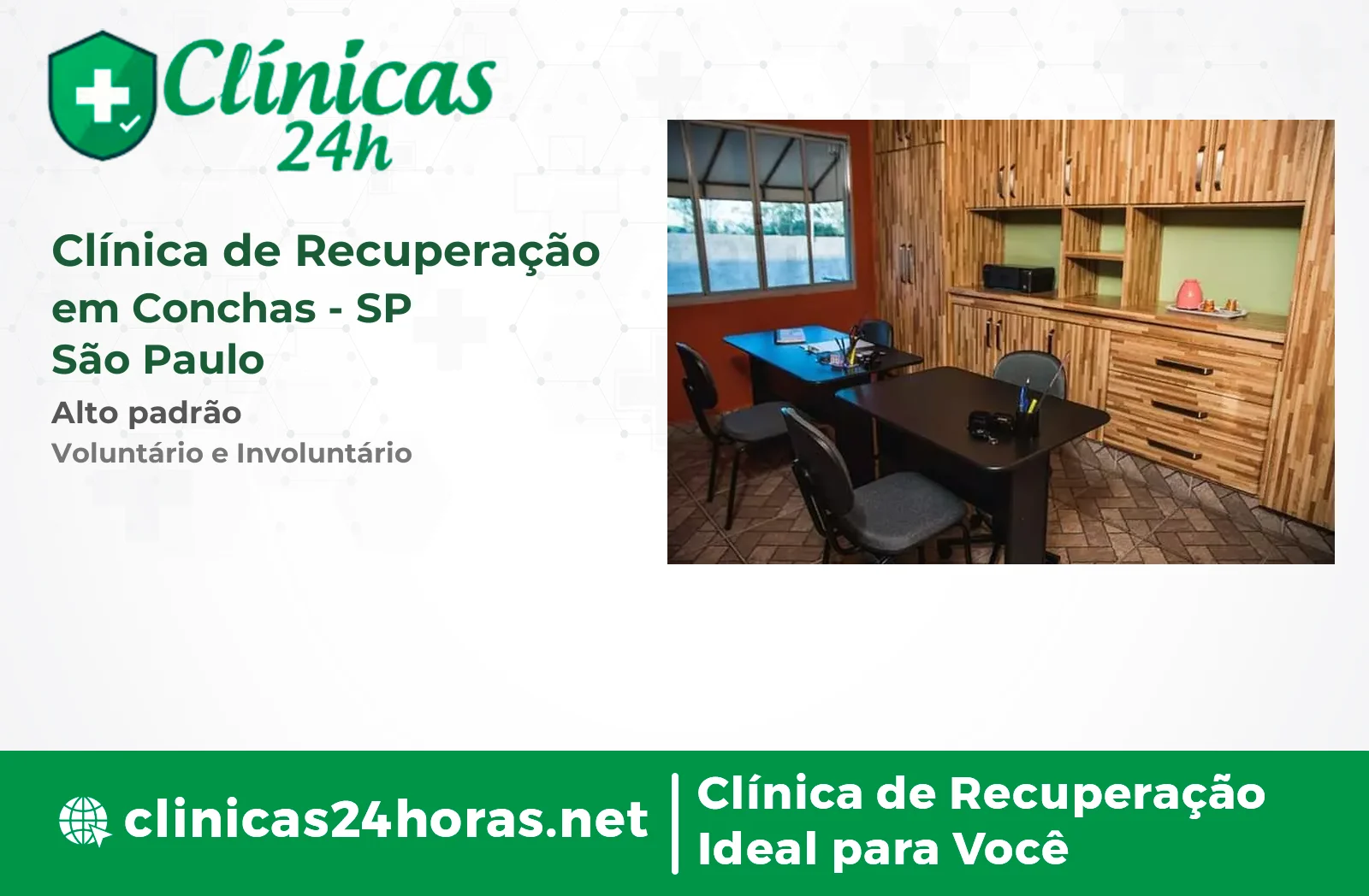 Clínica de Recuperação em Conchas Masculina