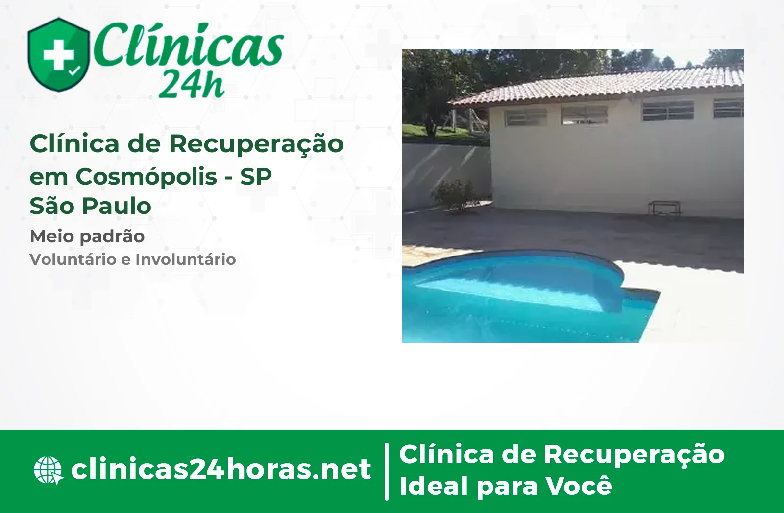 Clínica de Recuperação em Cosmópolis Masculina