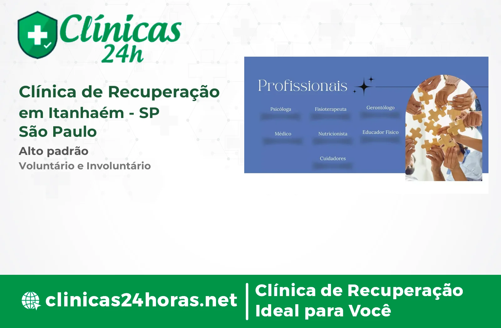Clínica de Recuperação em Itanhaém Masculina