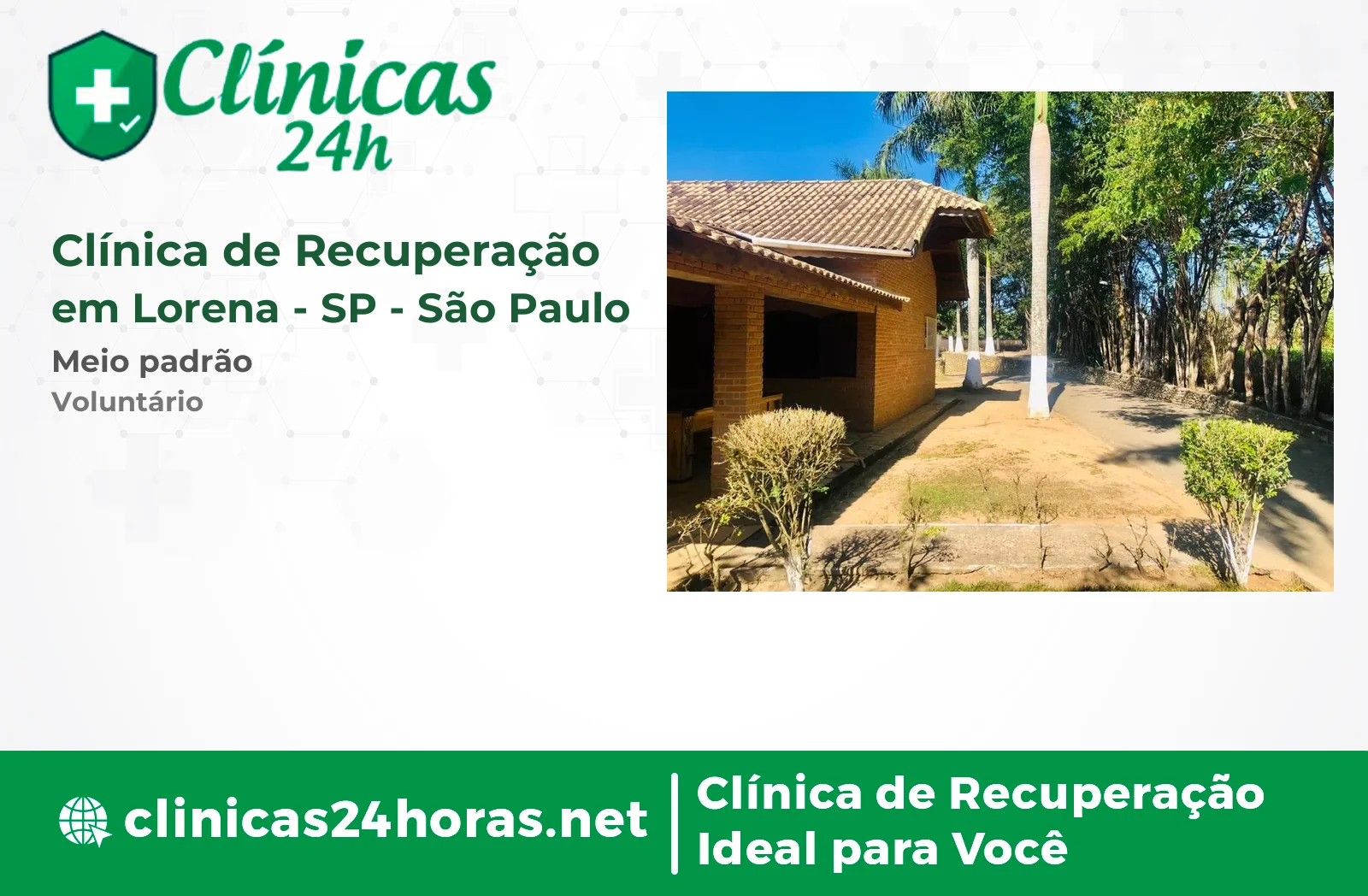Clínica de Recuperação em Lorena Masculina