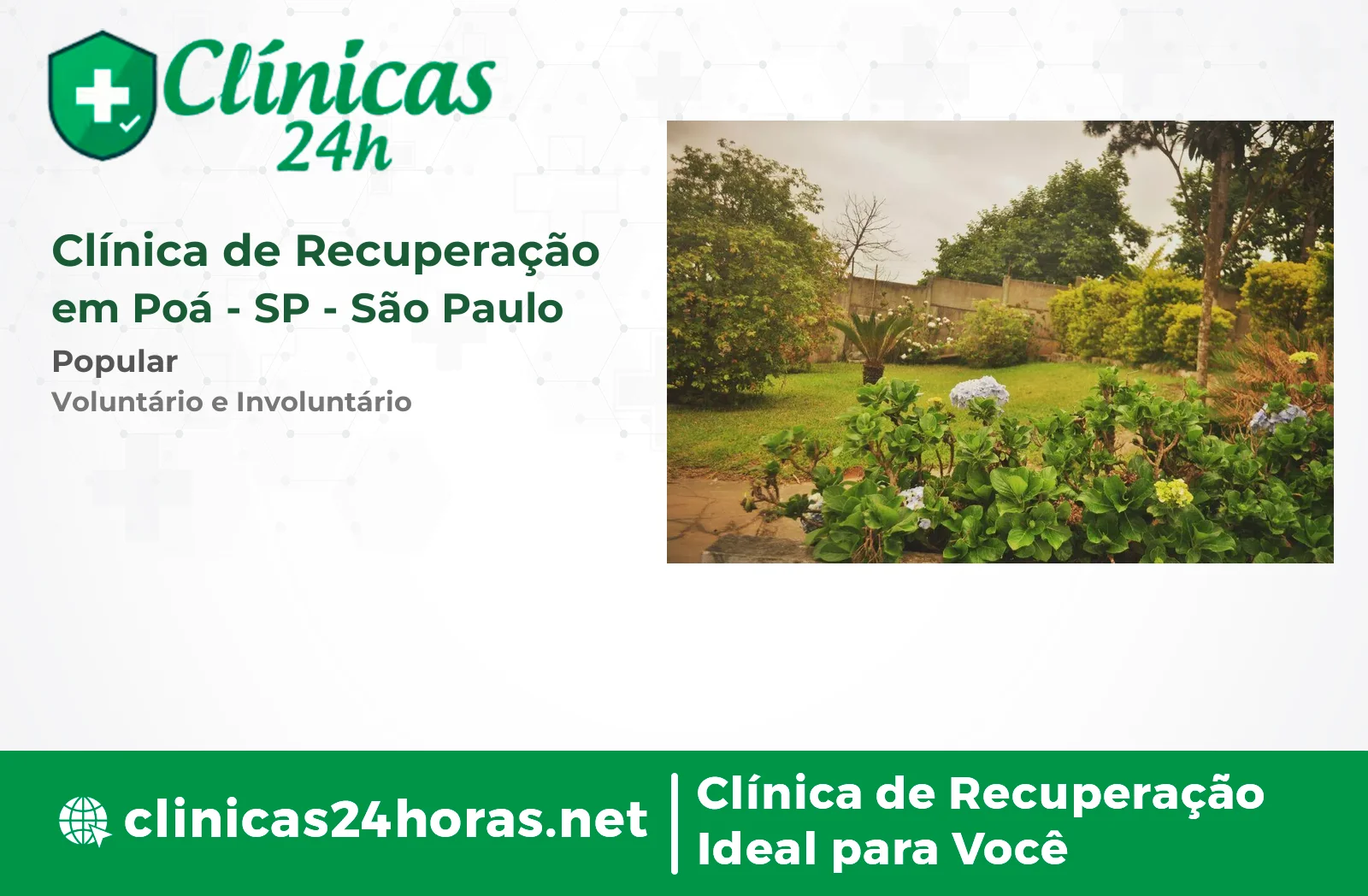 Clínica de Recuperação em Poá Masculina
