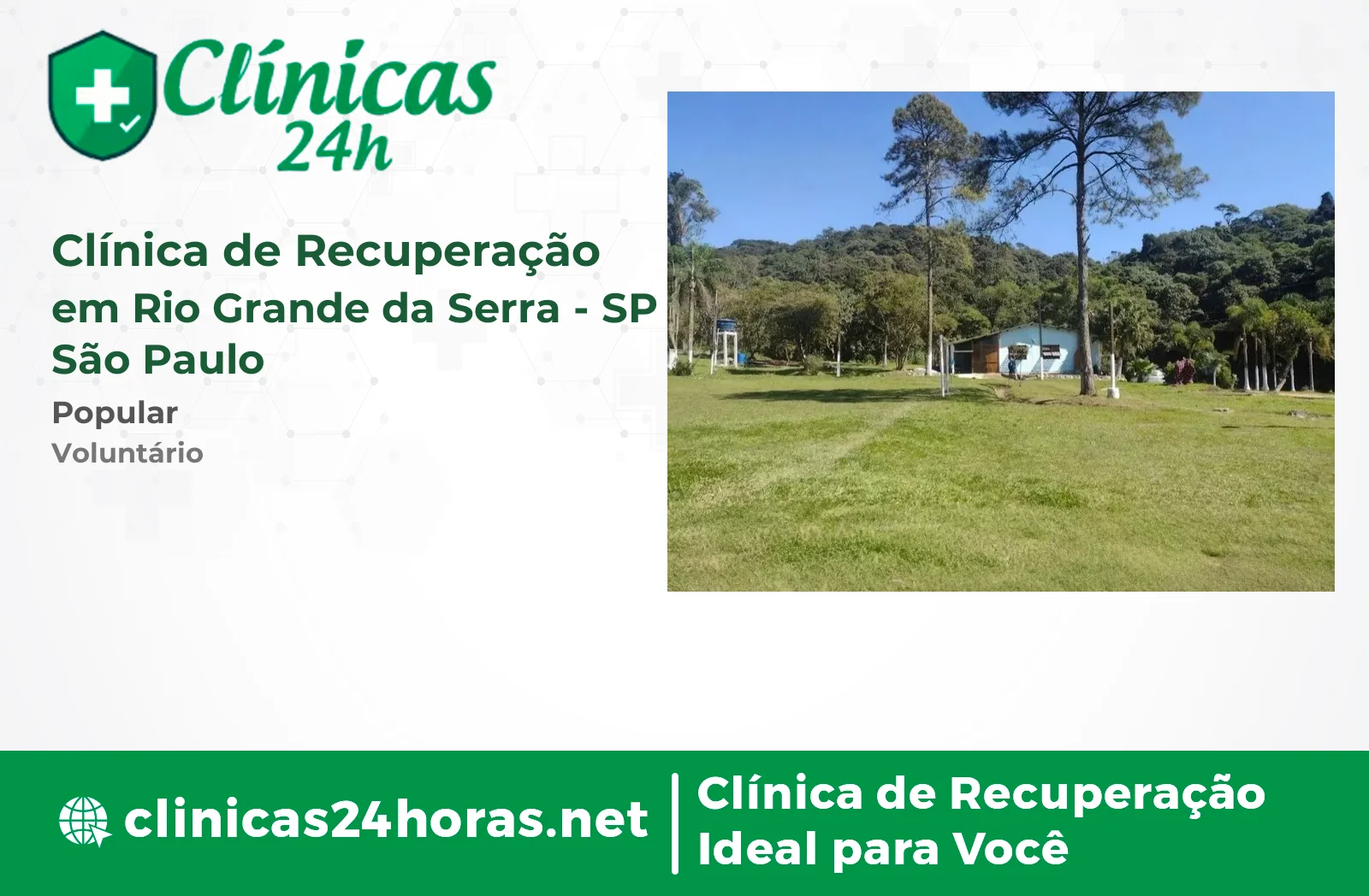 Clínica de Recuperação em Rio Grande da Serra Masculina