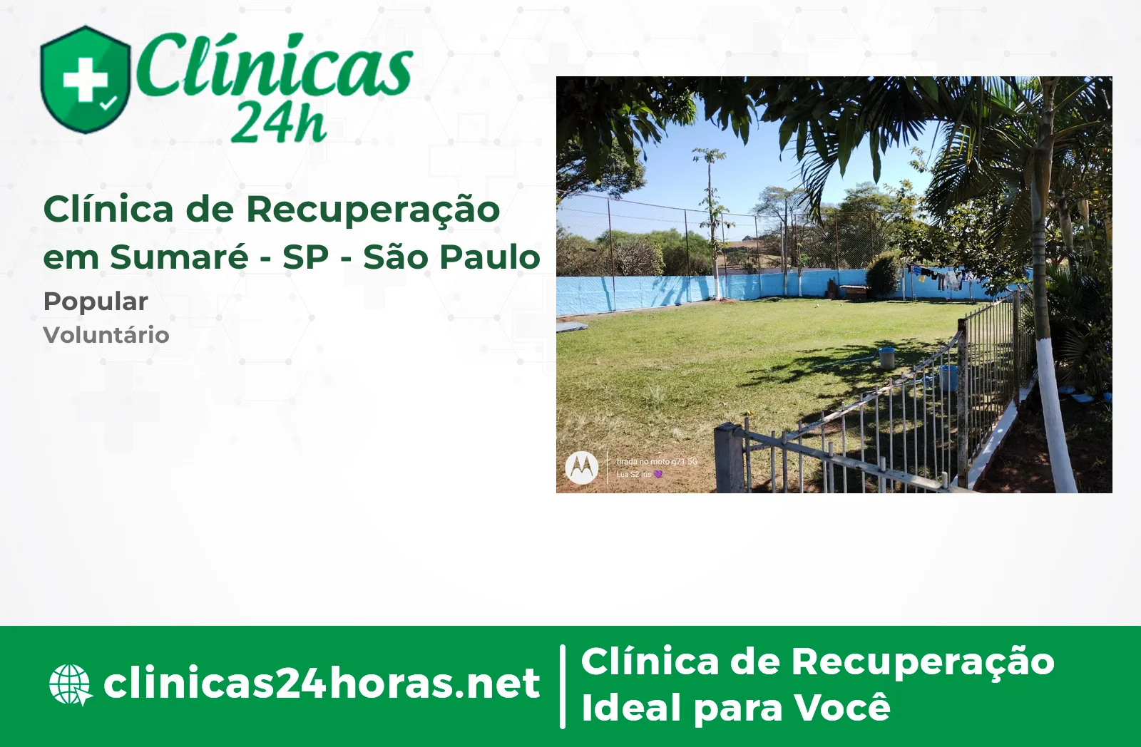 Clínica de Recuperação em Sumaré Masculina